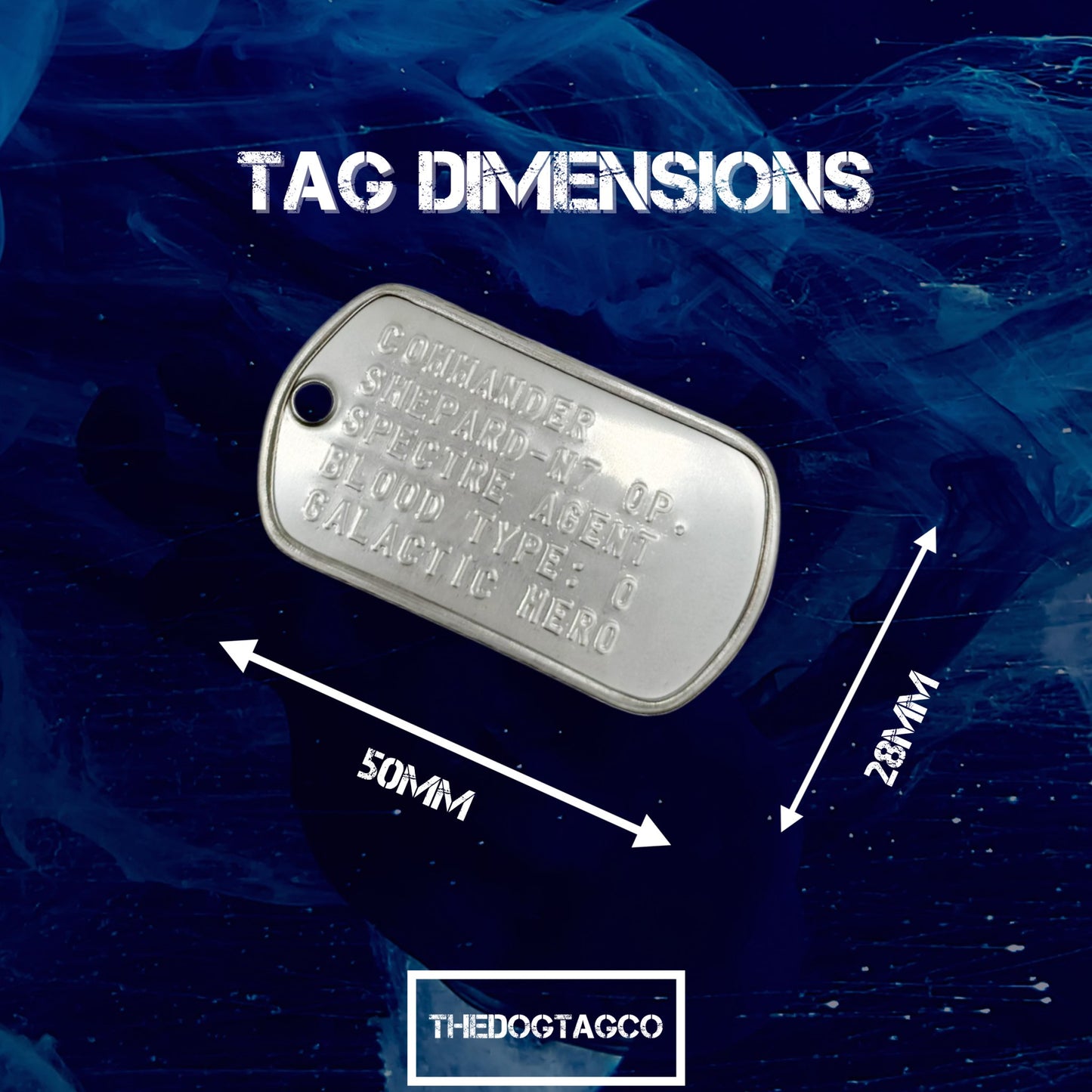 'COMMANDER SHEPARD' Inspired US Military DOG TAGS- Collector's Pendant Necklace - TheDogTagCo