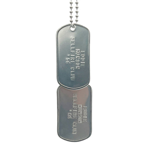 'EDDIE MUNSON' Dog Tags - Costume Cosplay Prop Replica Military - Stainless Steel Chains Included - TheDogTagCo