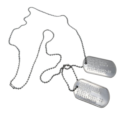 'EREN YEAGER' Dog Tags - Costume Cosplay Prop Replica Military - Stainless Steel Chains Included - TheDogTagCo