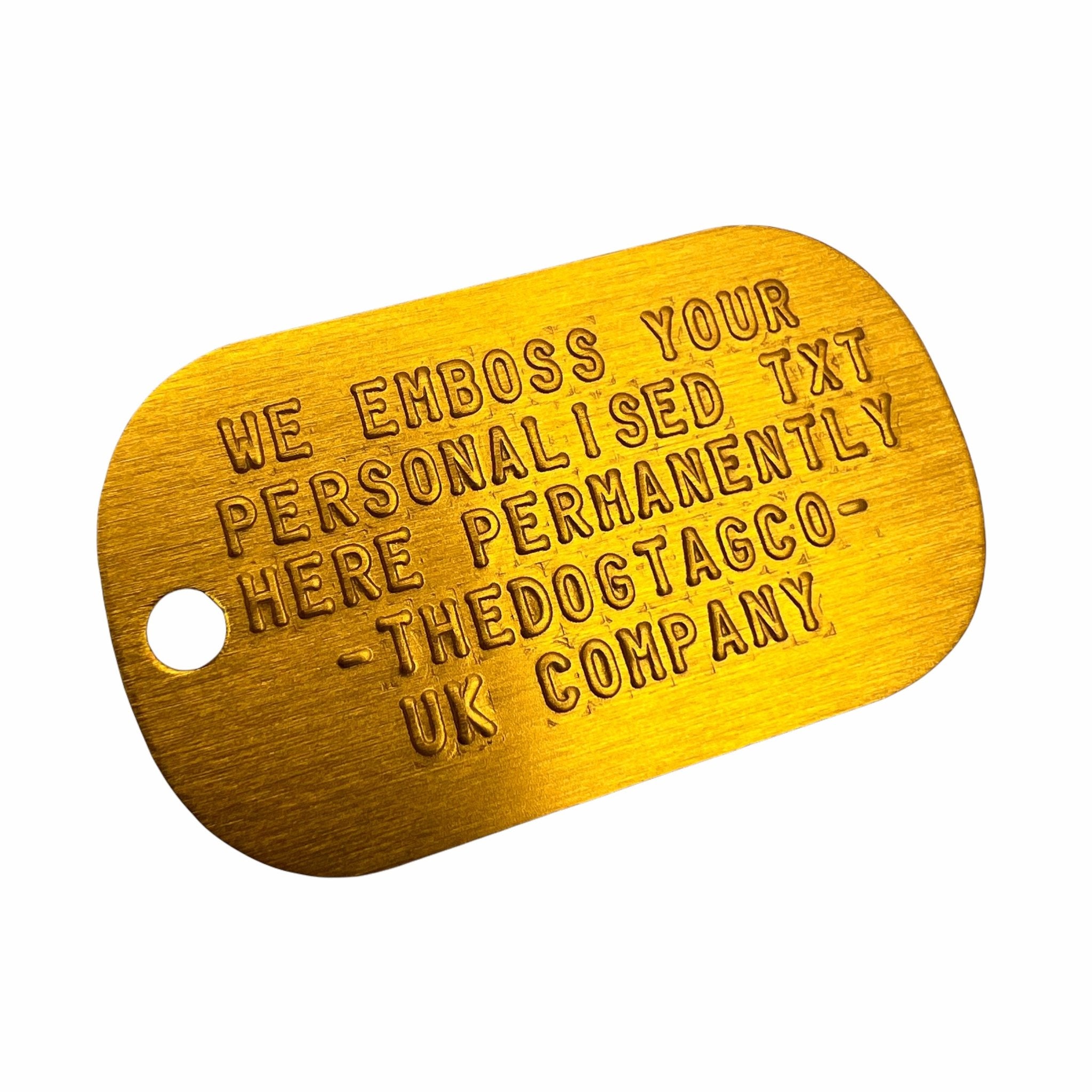 Engraved gold dog tags discount