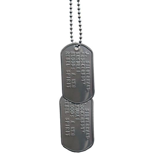 'J SILVERHAND' Military U.S DOG TAGS Necklace Cosplay Pendant Gaming Collector Inspired - TheDogTagCo