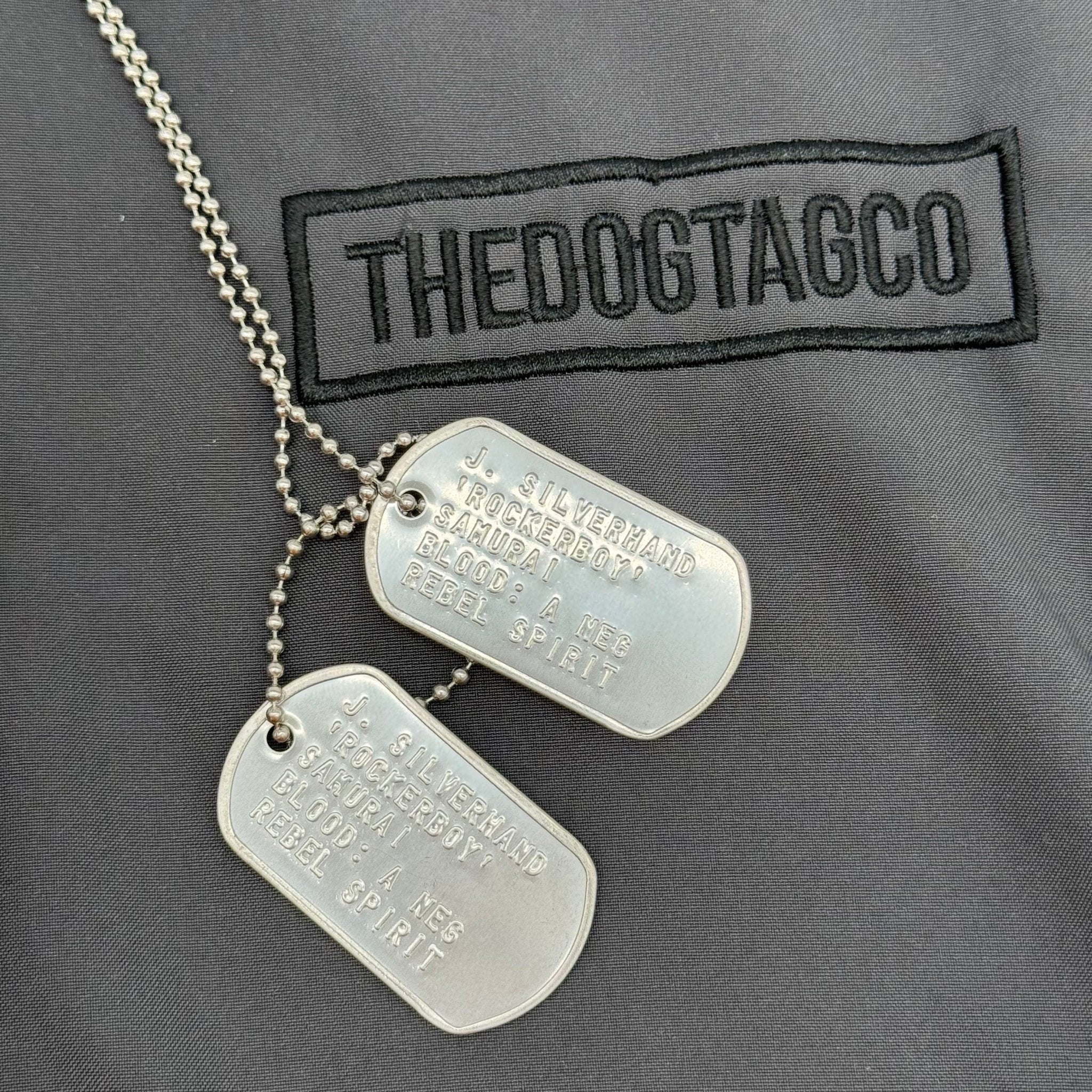 J SILVERHAND' Military U.S DOG TAGS Necklace Cosplay Pendant