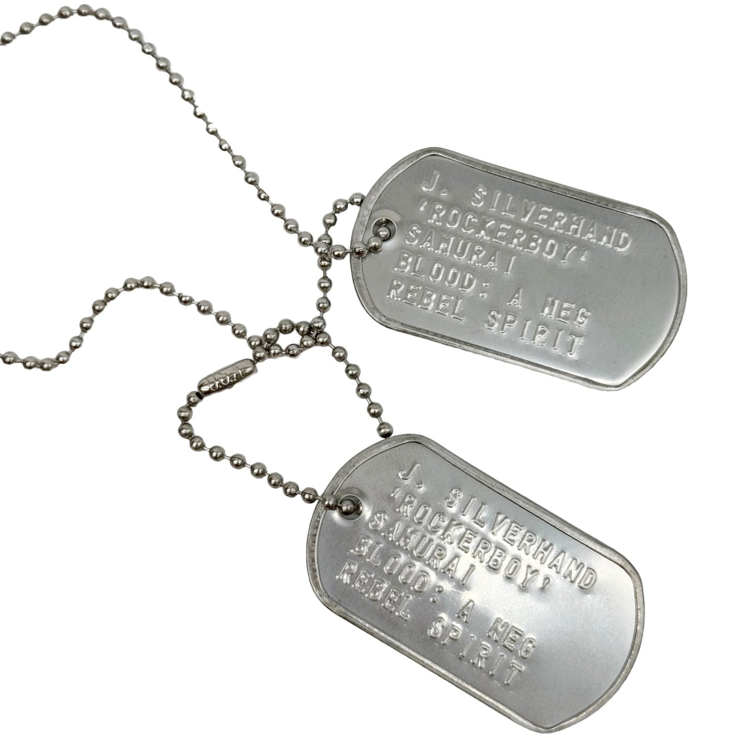 'J SILVERHAND' Military U.S DOG TAGS Necklace Cosplay Pendant Gaming Collector Inspired - TheDogTagCo