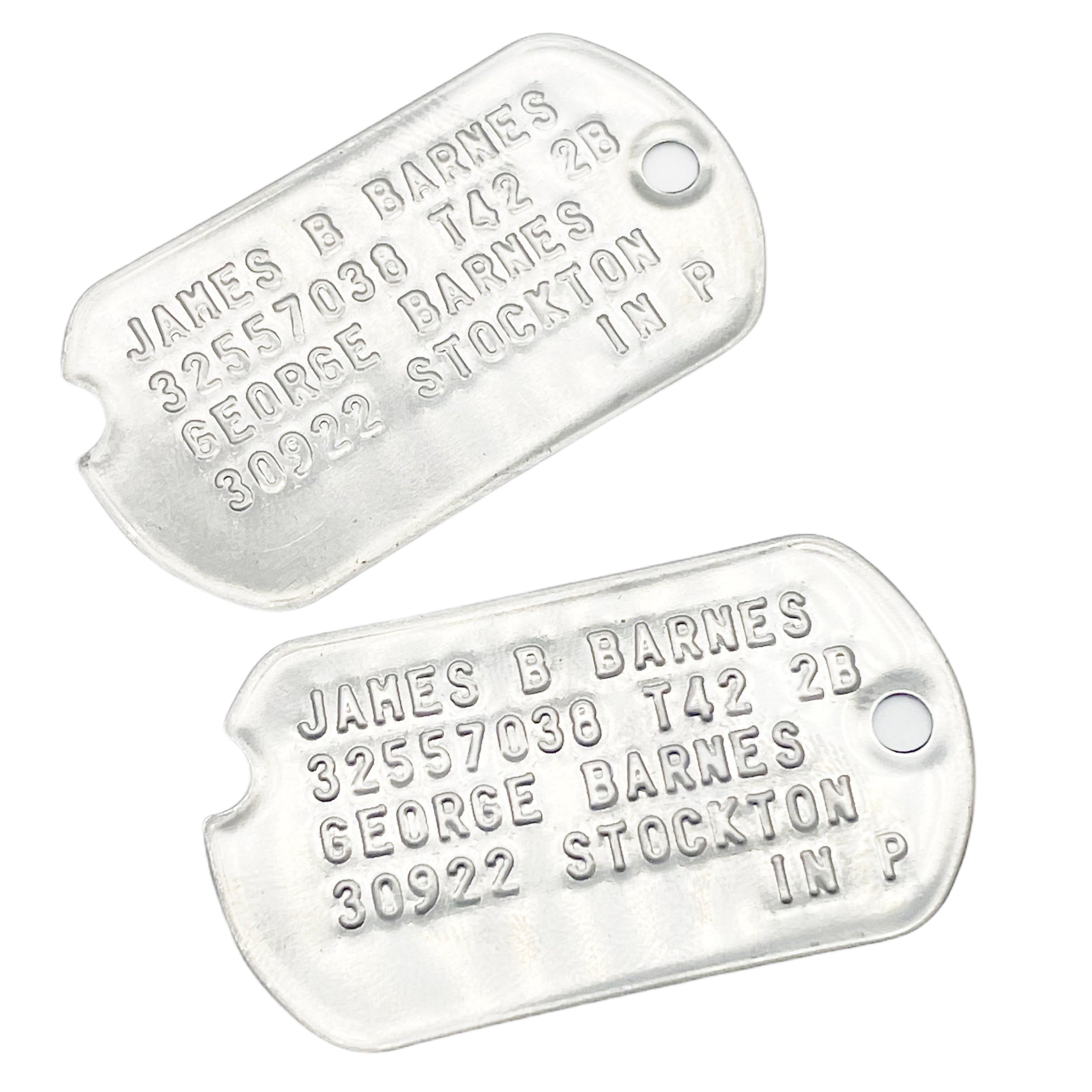 James Bucky Barnes WWII Style Military Dog Tags Prop Replica