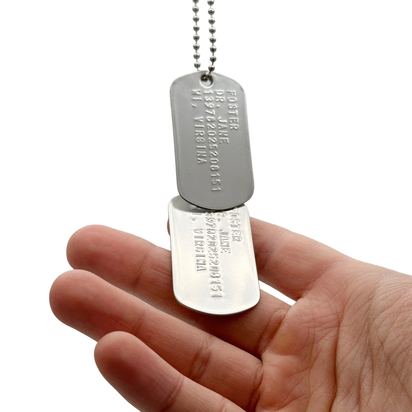 'JANE FOSTER' Dog Tags - Costume Cosplay Prop Replica Military - Stainless Steel Chains Included - TheDogTagCo