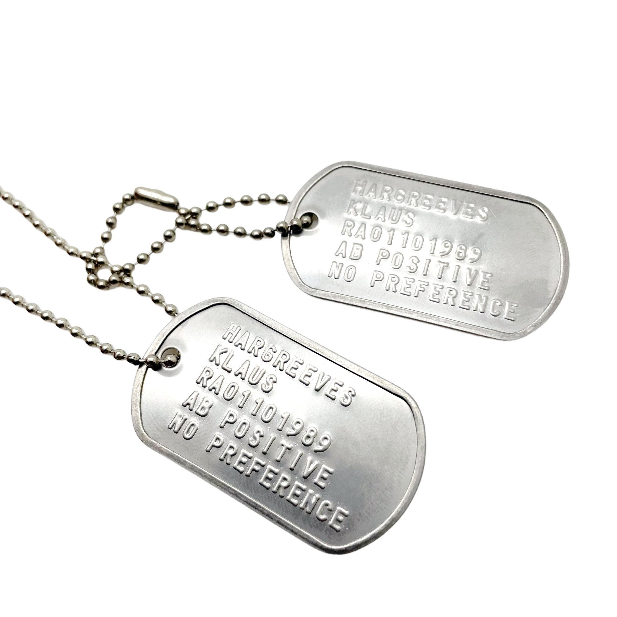 Army Antique Finish Dog Tag Necklace - Joshua 1:9
