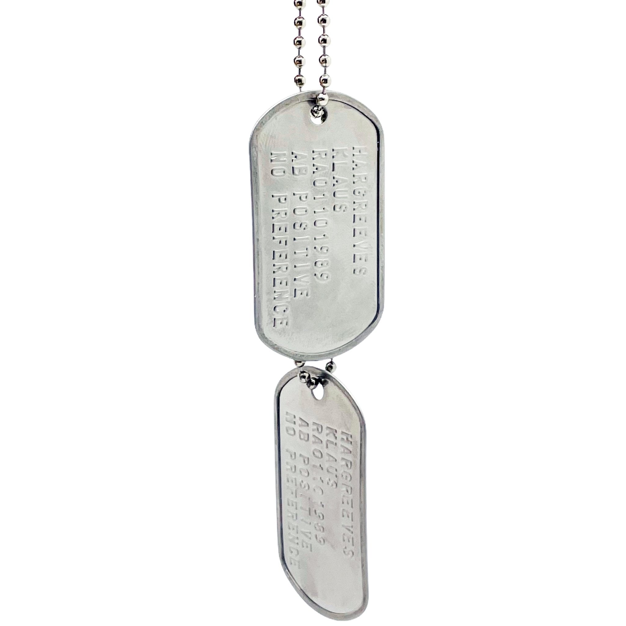Silver Military Metal Dog Tag Necklace | Party City