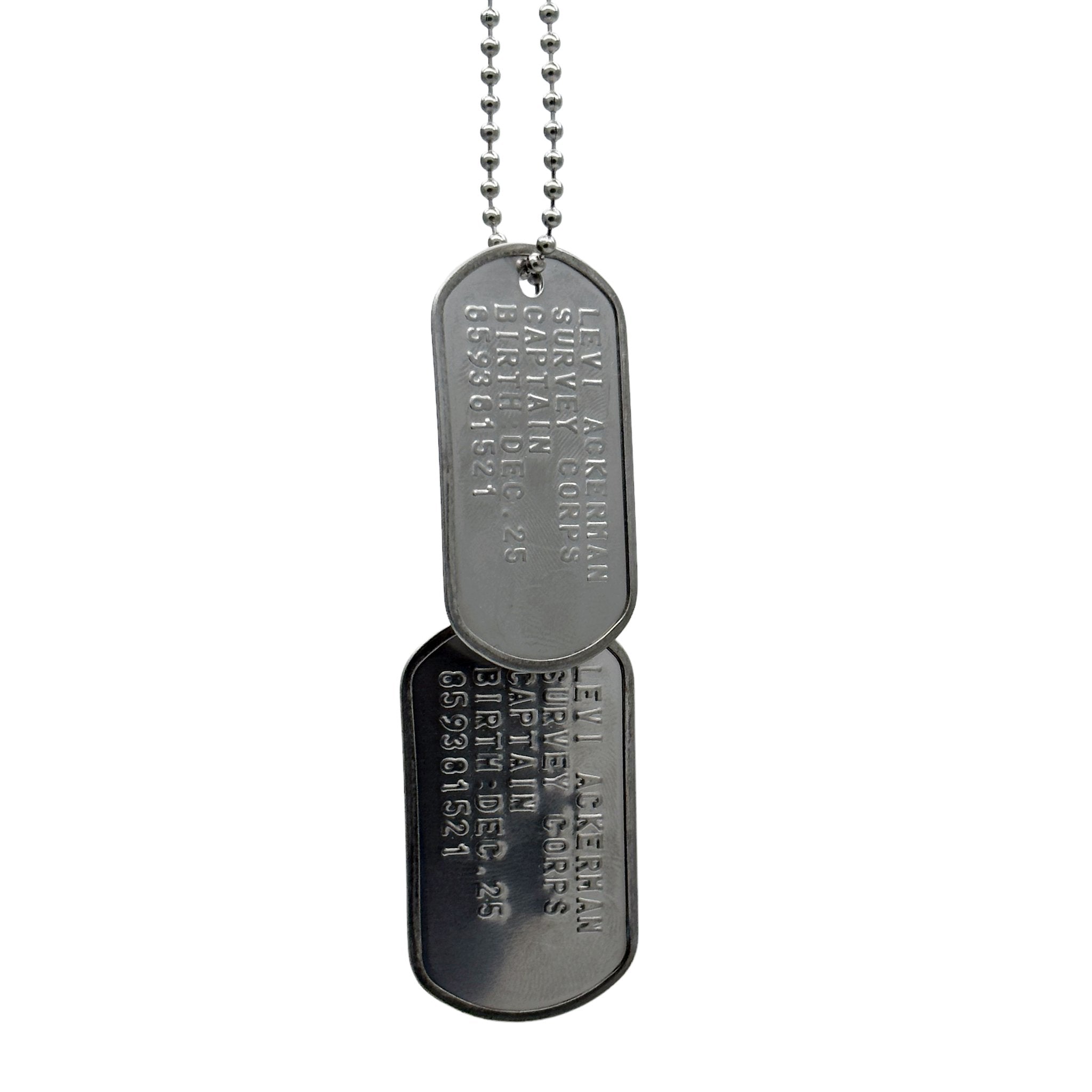 Buy LEVI ACKERMAN Dog Tags Chains Included TheDogTagCo