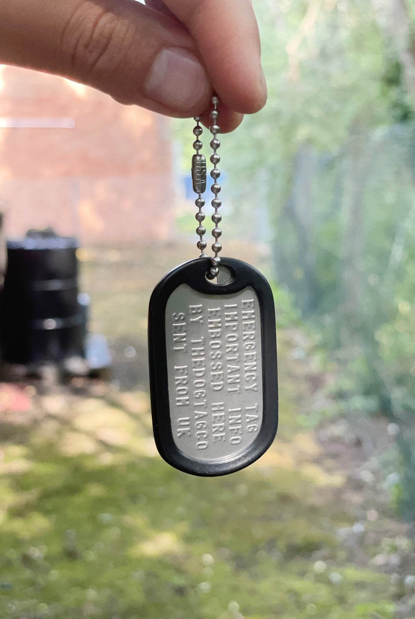 Military dog sales tag keychain