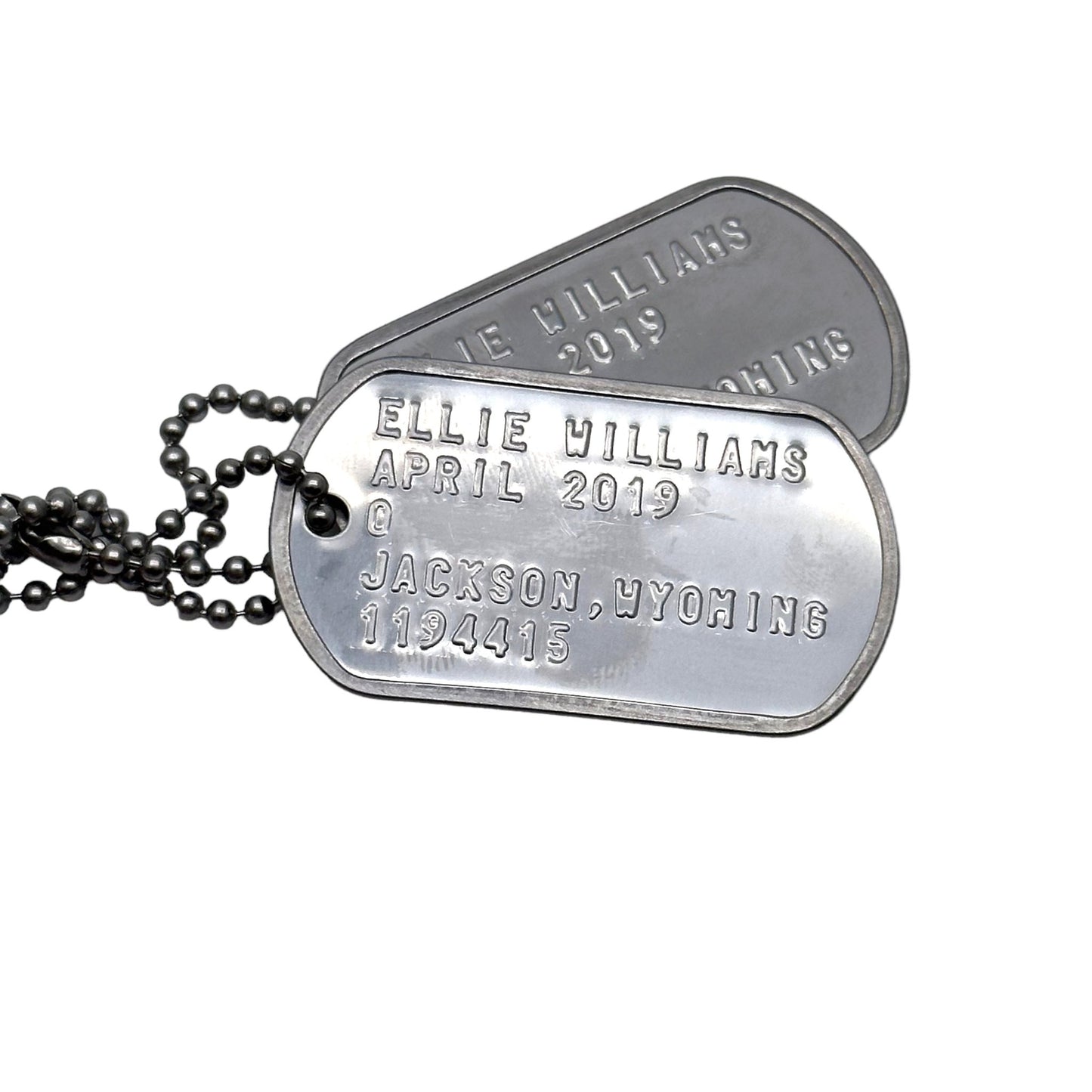 'NEW KID' Military Dog Tags - Cosplay Costume Prop Replica - Stainless Steel Chains Included - TheDogTagCo