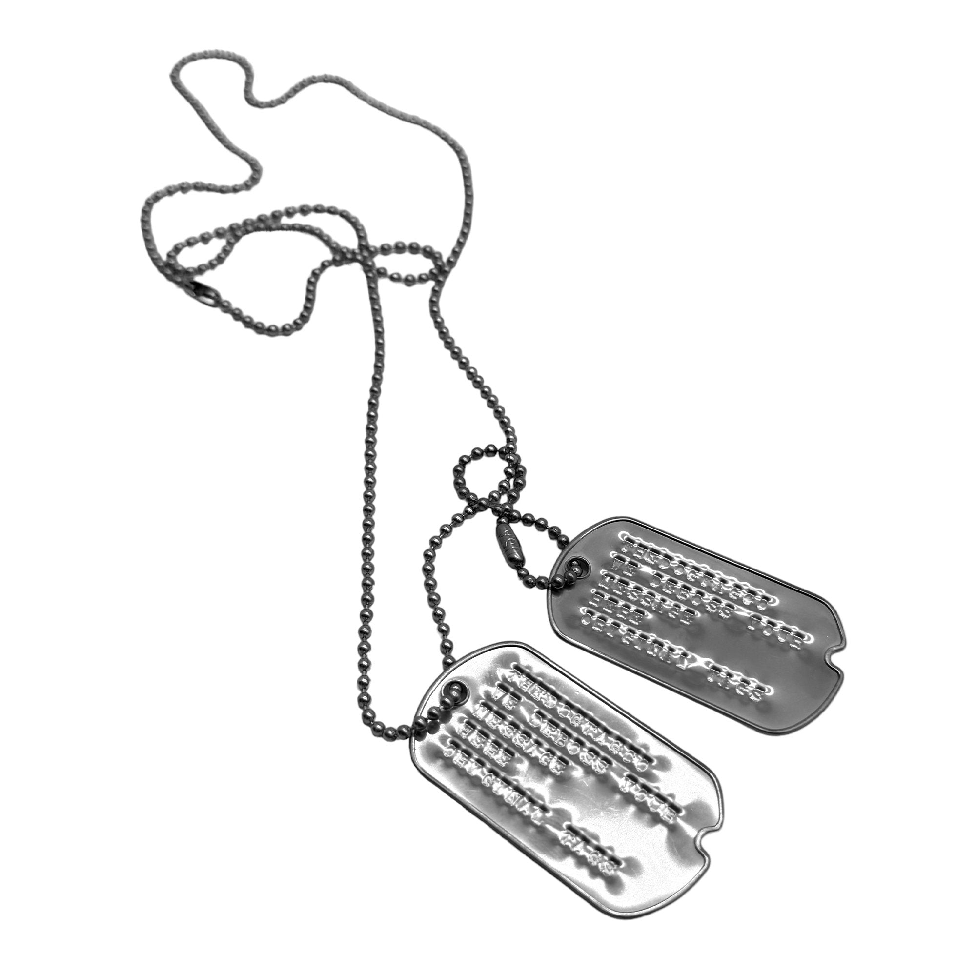 PERSONALISED DEBOSSED Dog Tag Set Original U.S. SPEC WW2 PRE 1965 ARMY TheDogTagCo