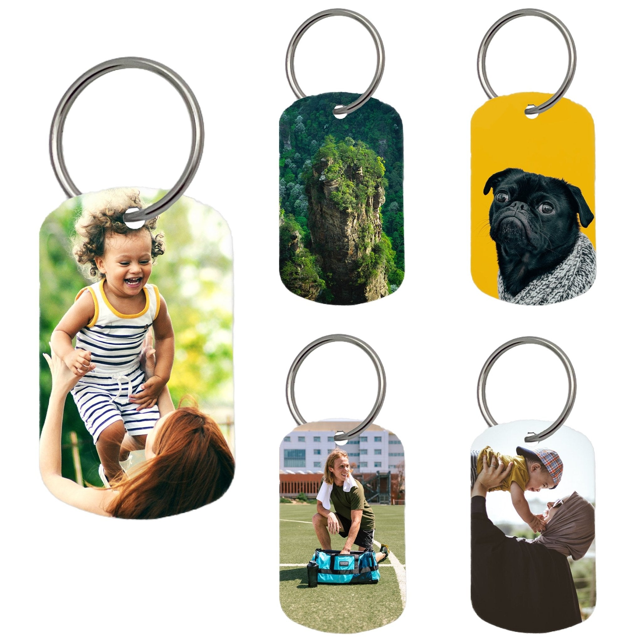 Double sided keyring photo store