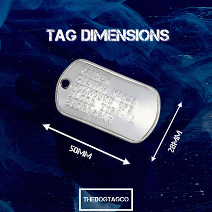 'RAIDEN' Military U.S DOG TAGS Necklace Cosplay Pendant Gaming Collector Inspired - TheDogTagCo