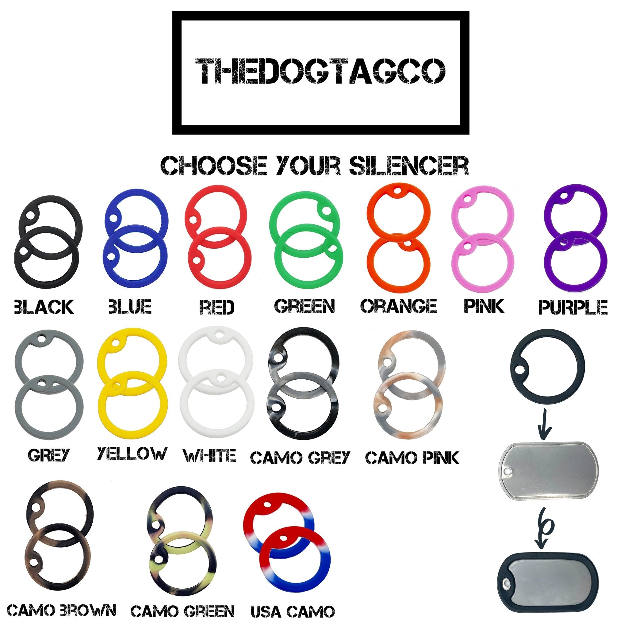 Rubber dog tag covers store