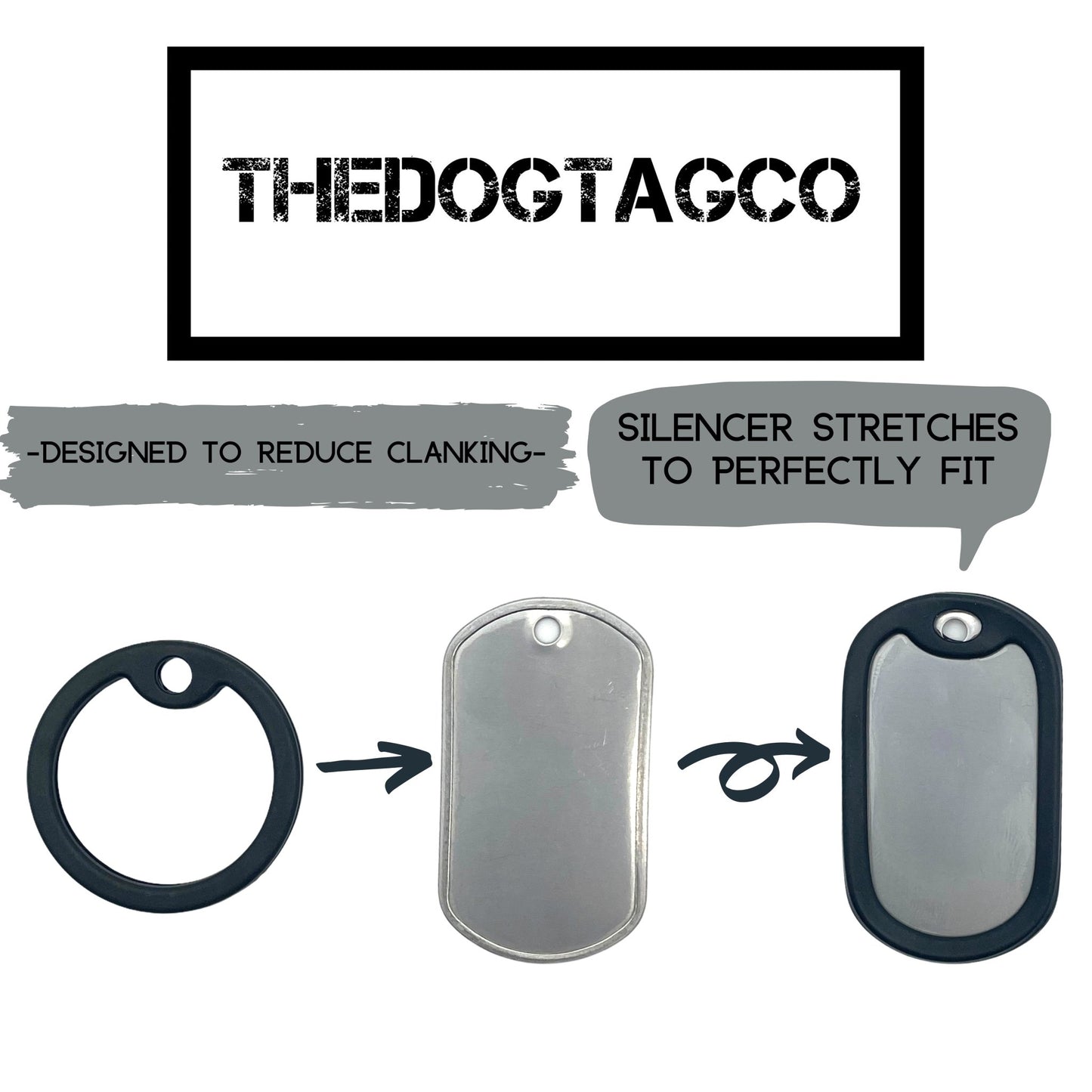 Replacement Rubber Silencers for U.S.A Military Dog Tags - TheDogTagCo