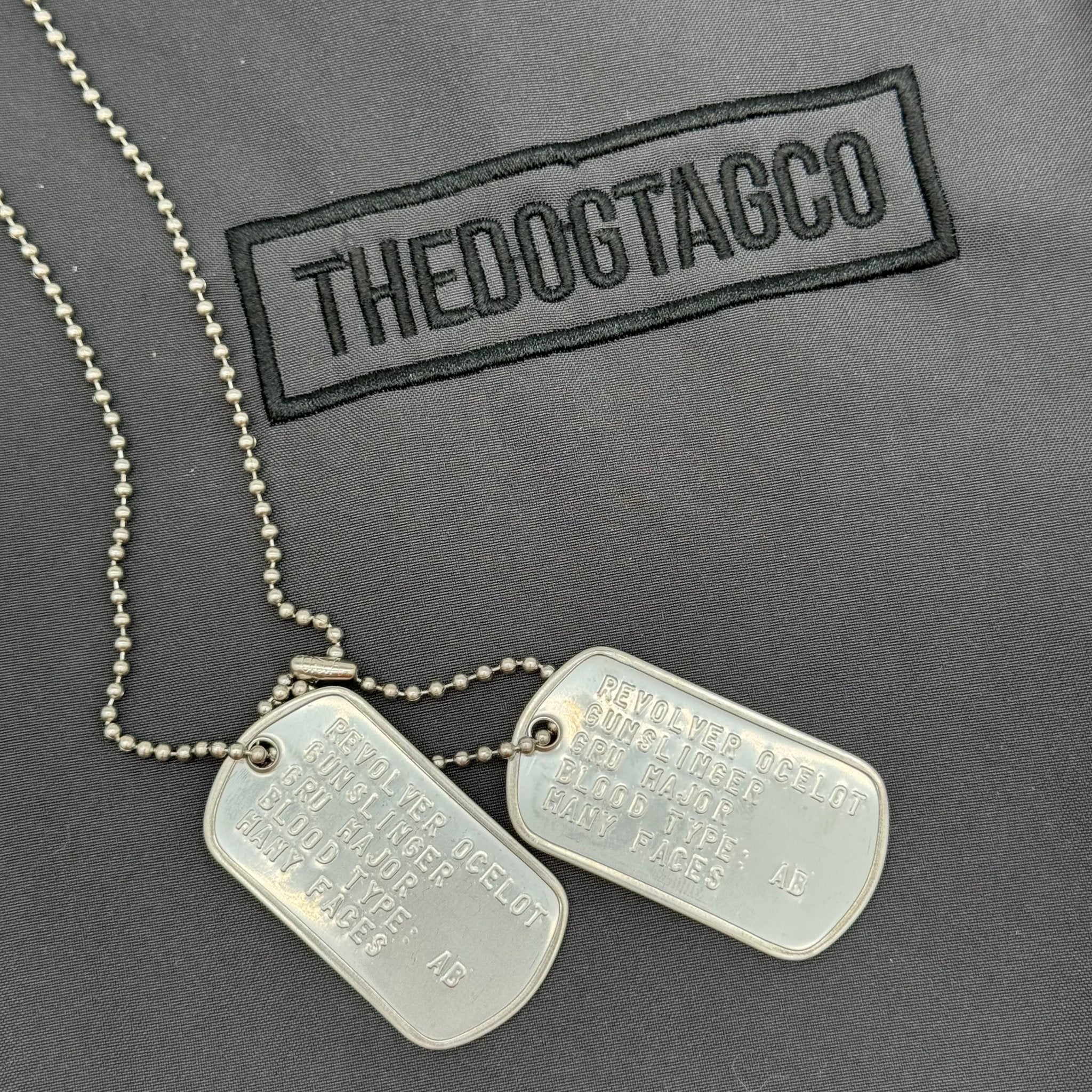 REVOLVER OCELOT' US Military DOG TAGS Necklace Pendant