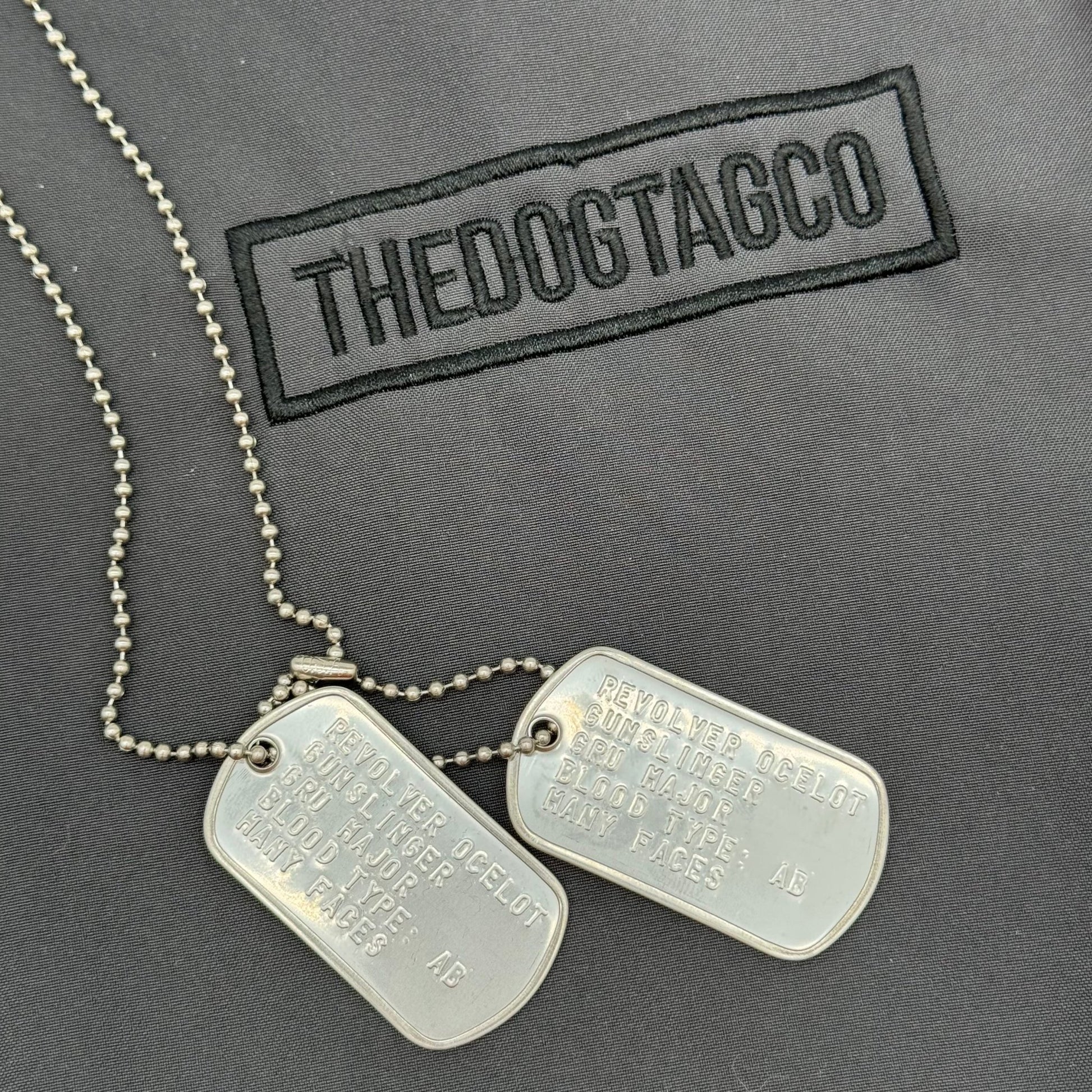 'REVOLVER OCELOT' US Military DOG TAGS Necklace Pendant Gaming Collector Inspired - TheDogTagCo