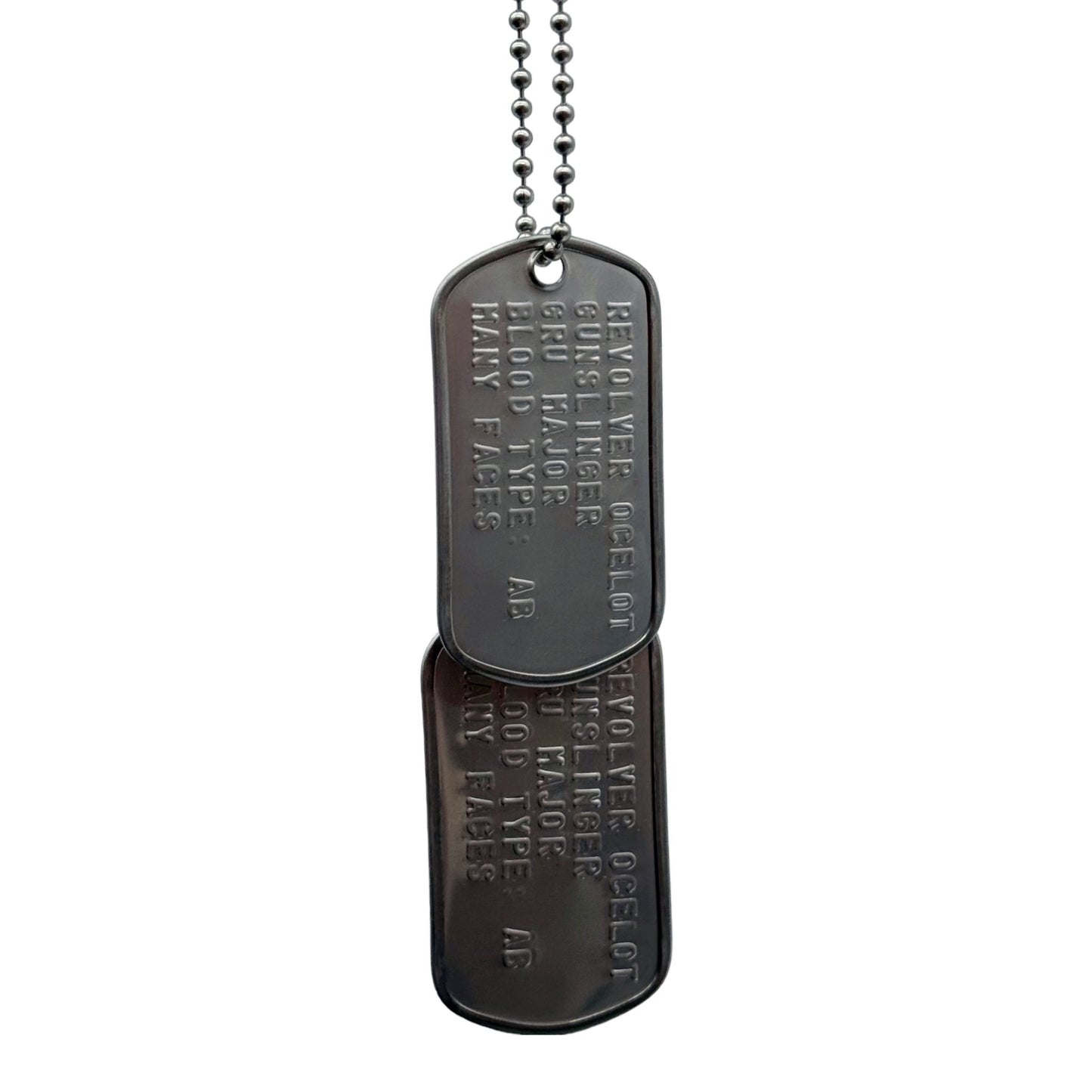 'REVOLVER OCELOT' US Military DOG TAGS Necklace Pendant Gaming Collector Inspired - TheDogTagCo