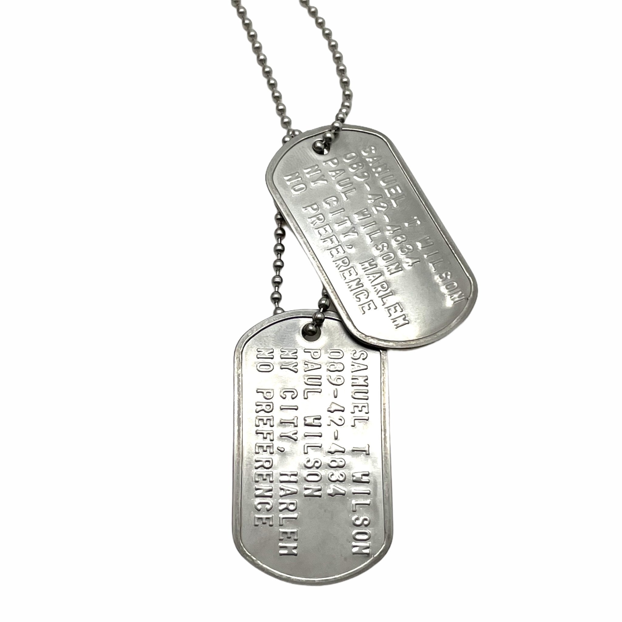 Samuel Thomas 'FALCON' Sam Wilson Military Dog Tags | TheDogTagCo