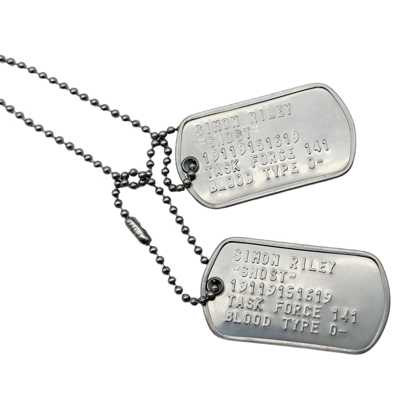 Simon 'Ghost' Riley US Military Dog Tags - Detailed Replica Collector Inspired Set - TheDogTagCo