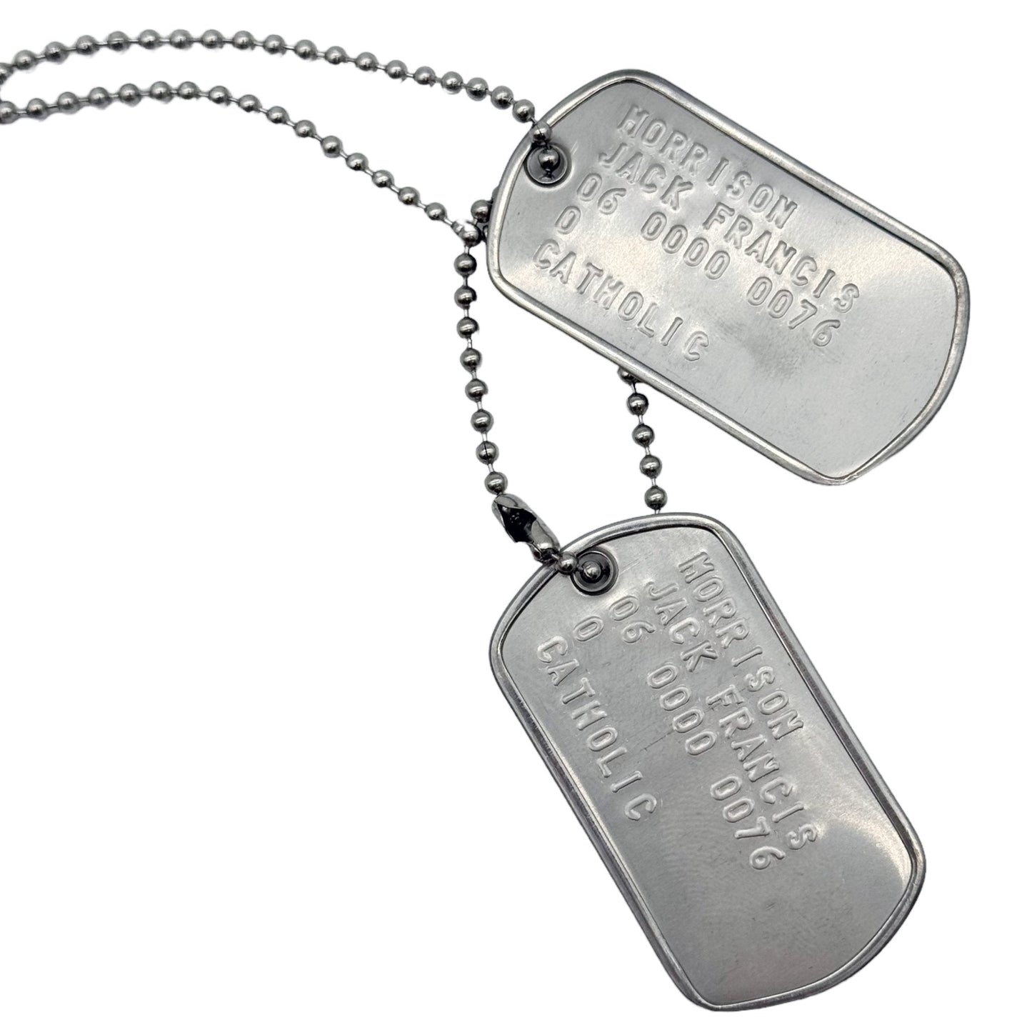 'Soldier 76' DOG TAGS Necklace - Prop Replica Stainless Steel - Chains Included - TheDogTagCo
