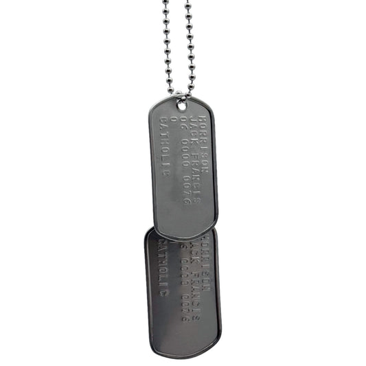 'Soldier 76' DOG TAGS Necklace - Prop Replica Stainless Steel - Chains Included - TheDogTagCo