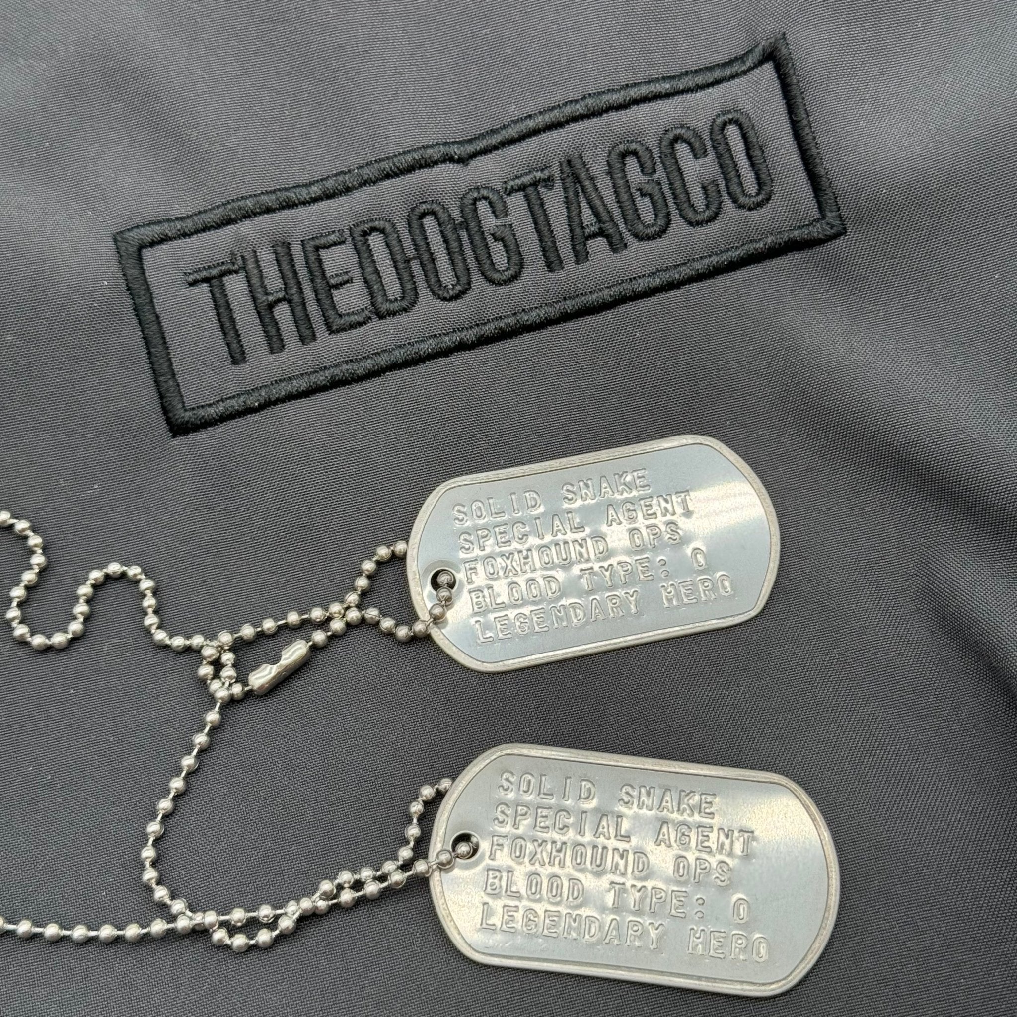 SOLID SNAKE' US Military Dog Tags Necklace Pendant Gaming Gift