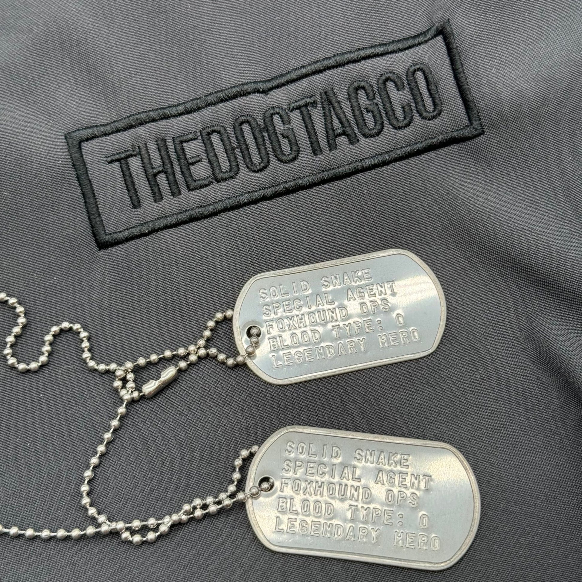 'SOLID SNAKE' US Military Dog Tags Necklace Pendant Gaming Gift Collector Inspired - TheDogTagCo