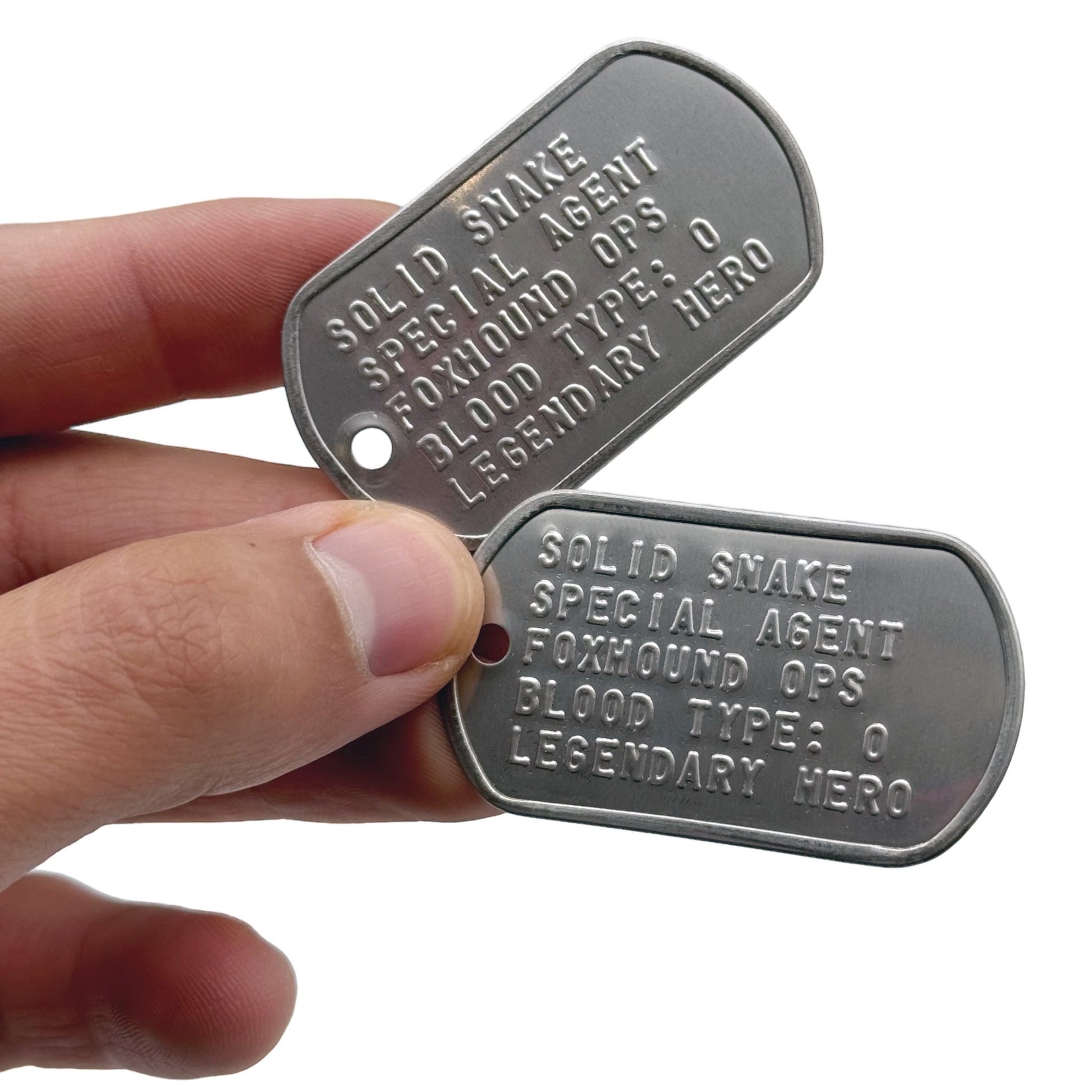 dog tag metal gear solid SOLID SNAKE' US Military Dog Tags Necklace Pendant Gaming Gift Collec – TheDogTagCo