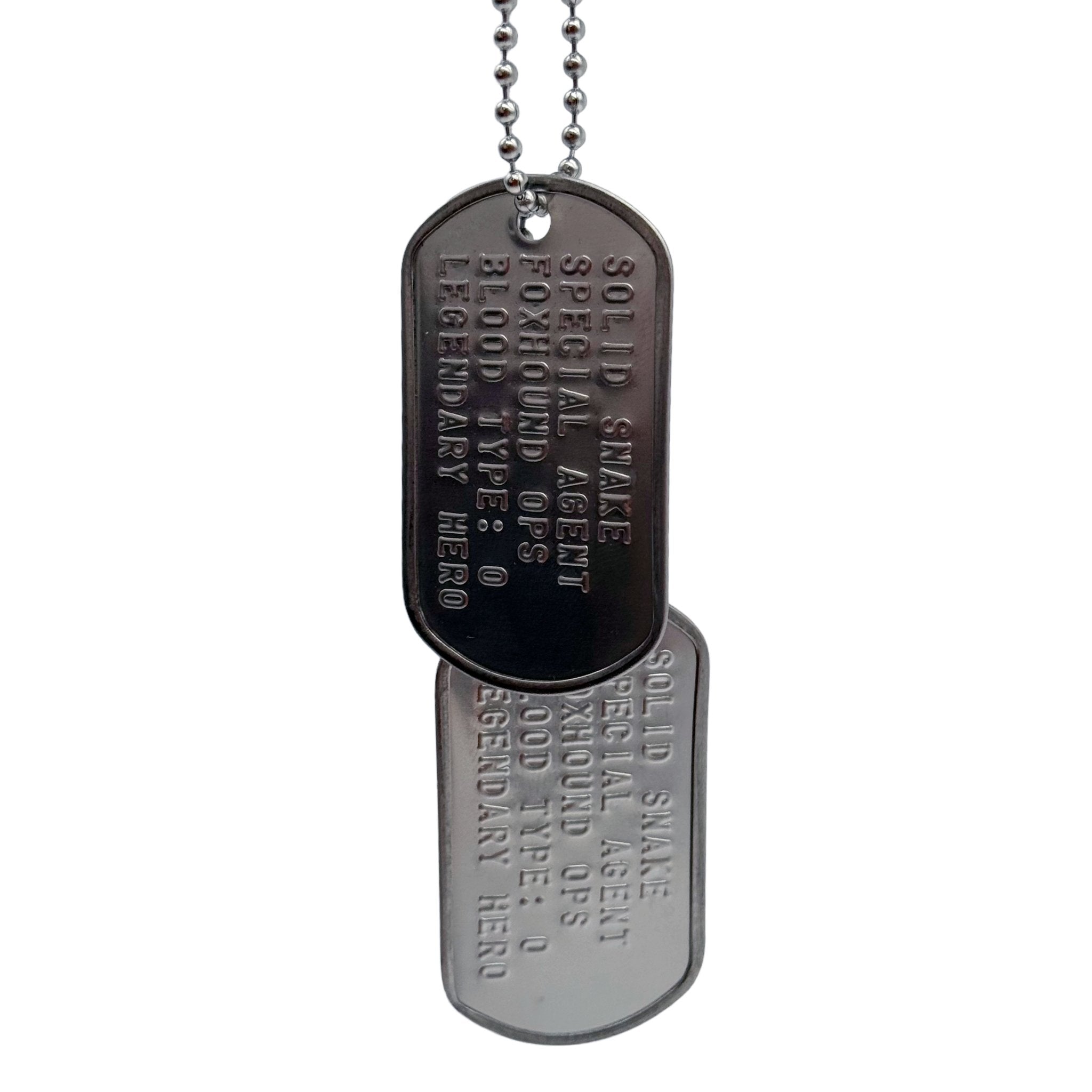 SOLID SNAKE' US Military Dog Tags Necklace Pendant Gaming Gift