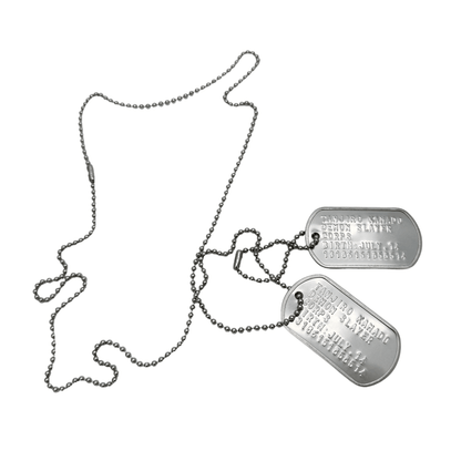 'TANJIRO KAMADO' Dog Tags - Costume Cosplay Prop Replica Military - Stainless Steel Chains Included - TheDogTagCo