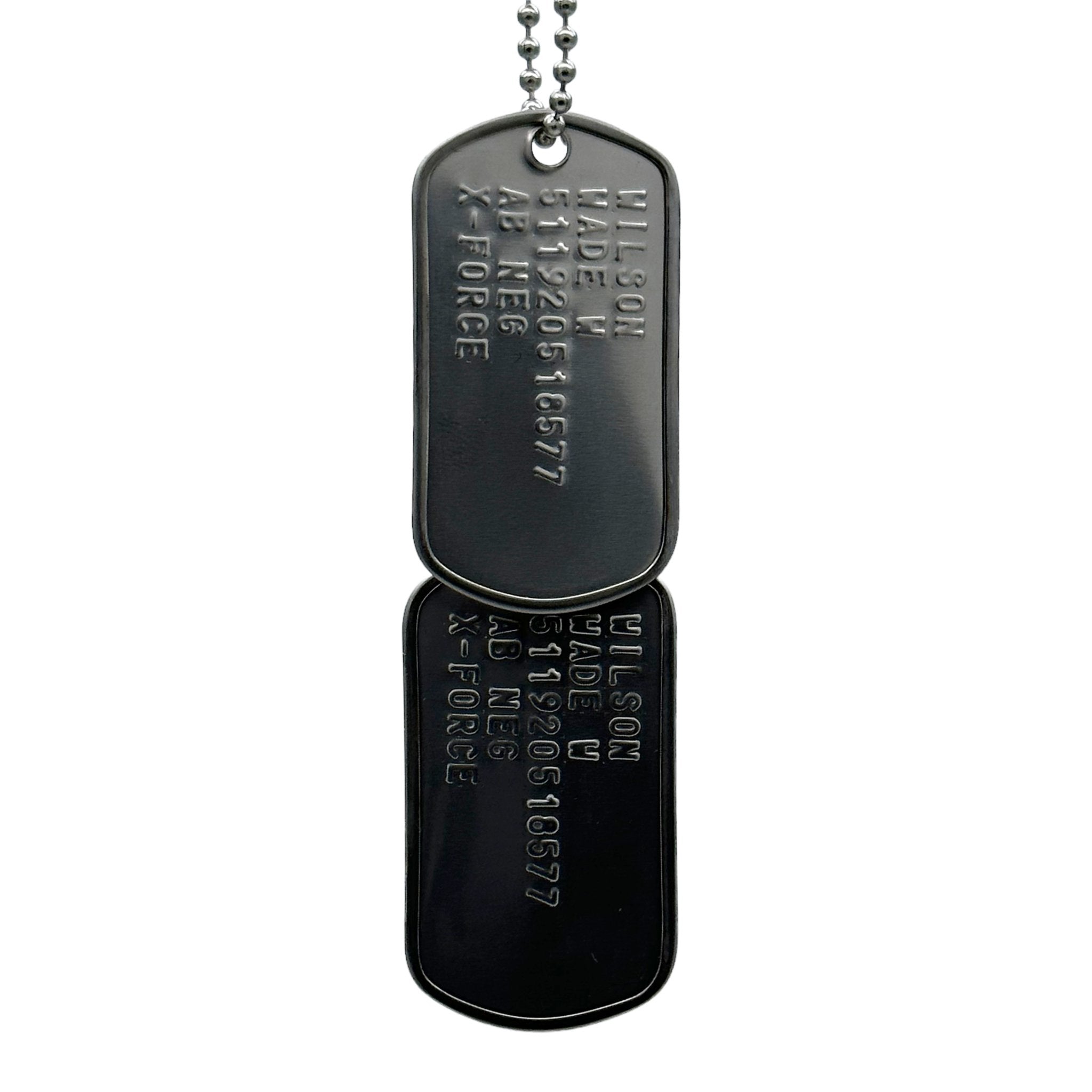 WADE WILSON Dog Tags Costume Cosplay Prop Replica Military Stainless Steel Chains Included
