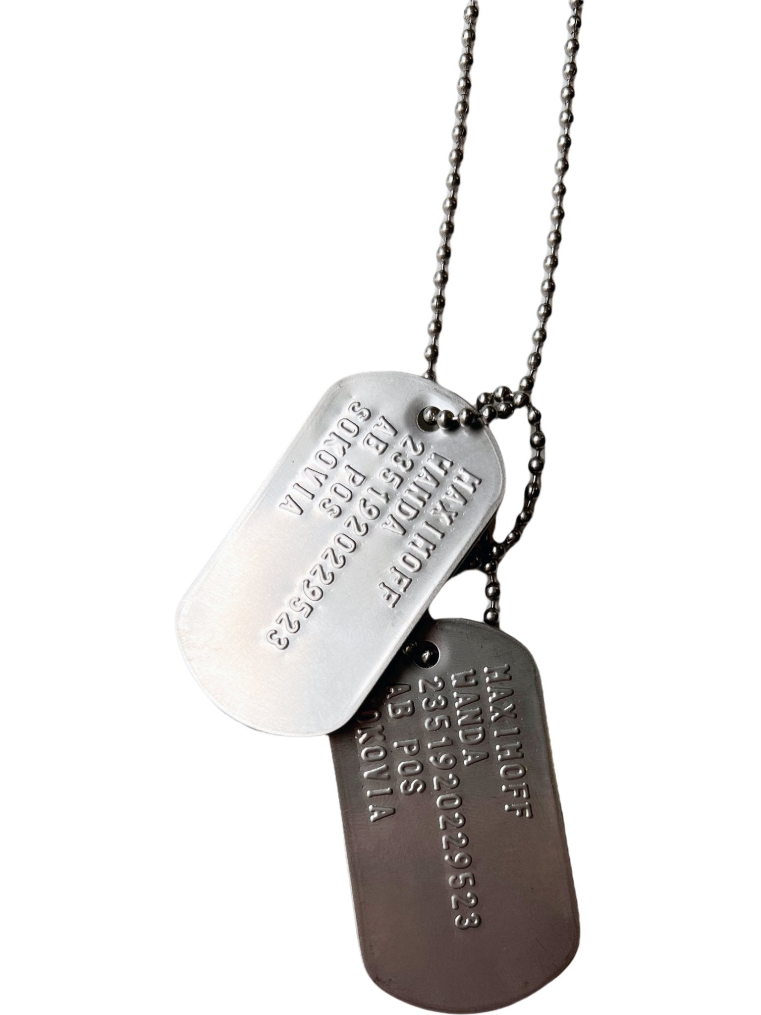 WANDA 'Scarlet Witch' MAXIMOFF Military Dog Tags - Costume Cosplay Prop Replica - Stainless Steel Chains Included - TheDogTagCo