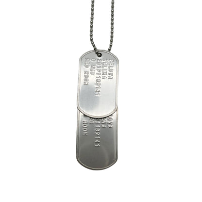 Yelena Belova 'BLACK WIDOW' Military Dog Tags - Costume Cosplay Prop Replica- Stainless Steel Chains Included - TheDogTagCo